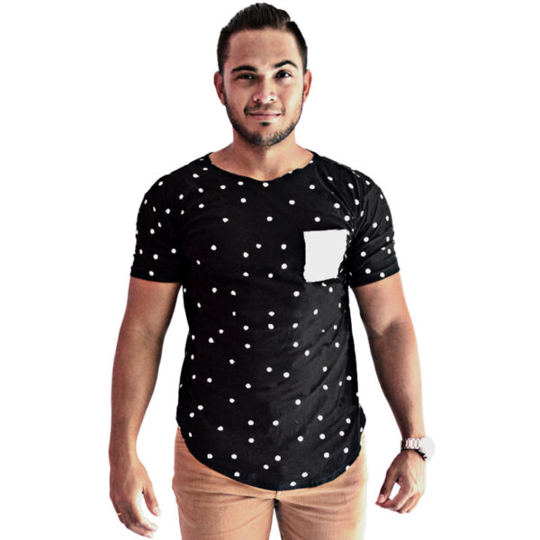 Camiseta Oversized Swag Masculina Longline Bolinhas - Image 7