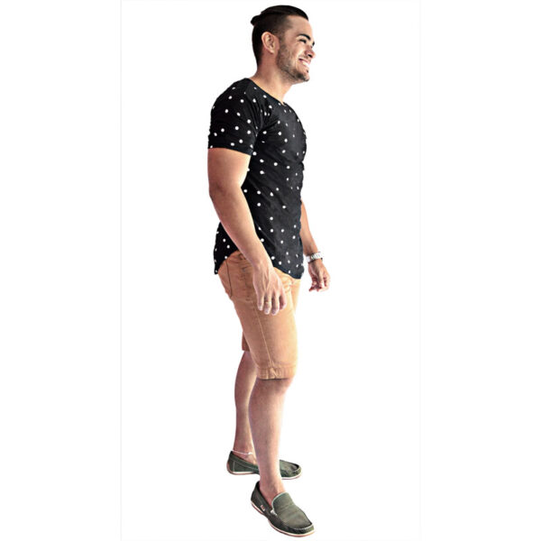 Camiseta Oversized Swag Masculina Longline Bolinhas - Image 9