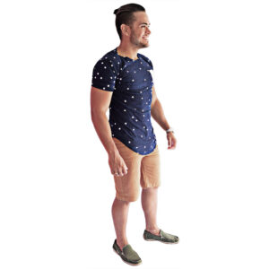 Camiseta Oversized Swag Masculina Longline Bolinhas