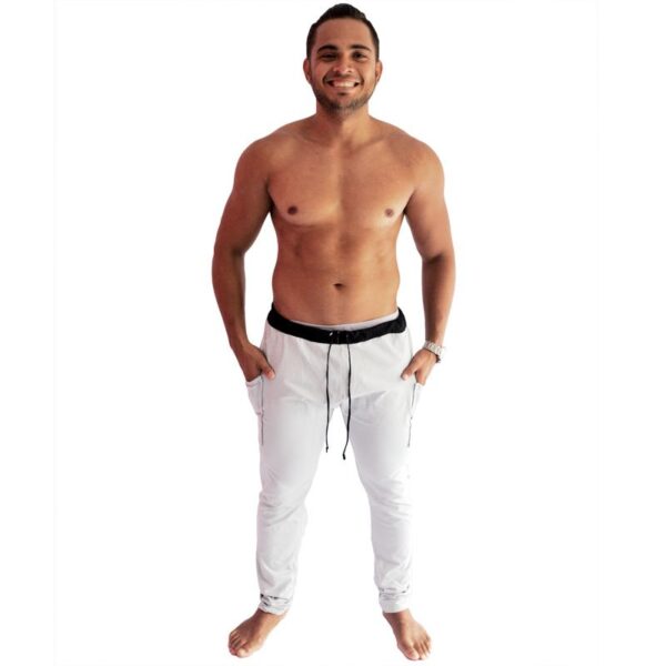 Calça Estilo Moletom Skinny Slim Sport Barra Preta