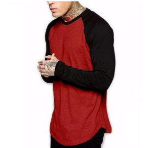 Camiseta Longline Oversized Manga Raglan