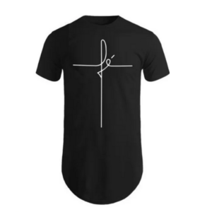 Camiseta Oversized Camisa Swag Masculina Longline Fé